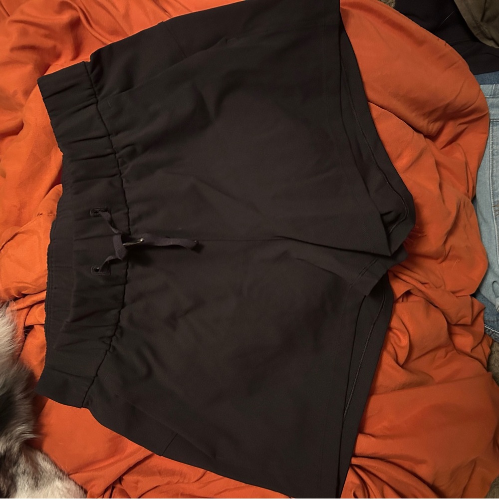 Women's Black lululemon Athletic Pull-On Shorts with Drawstring